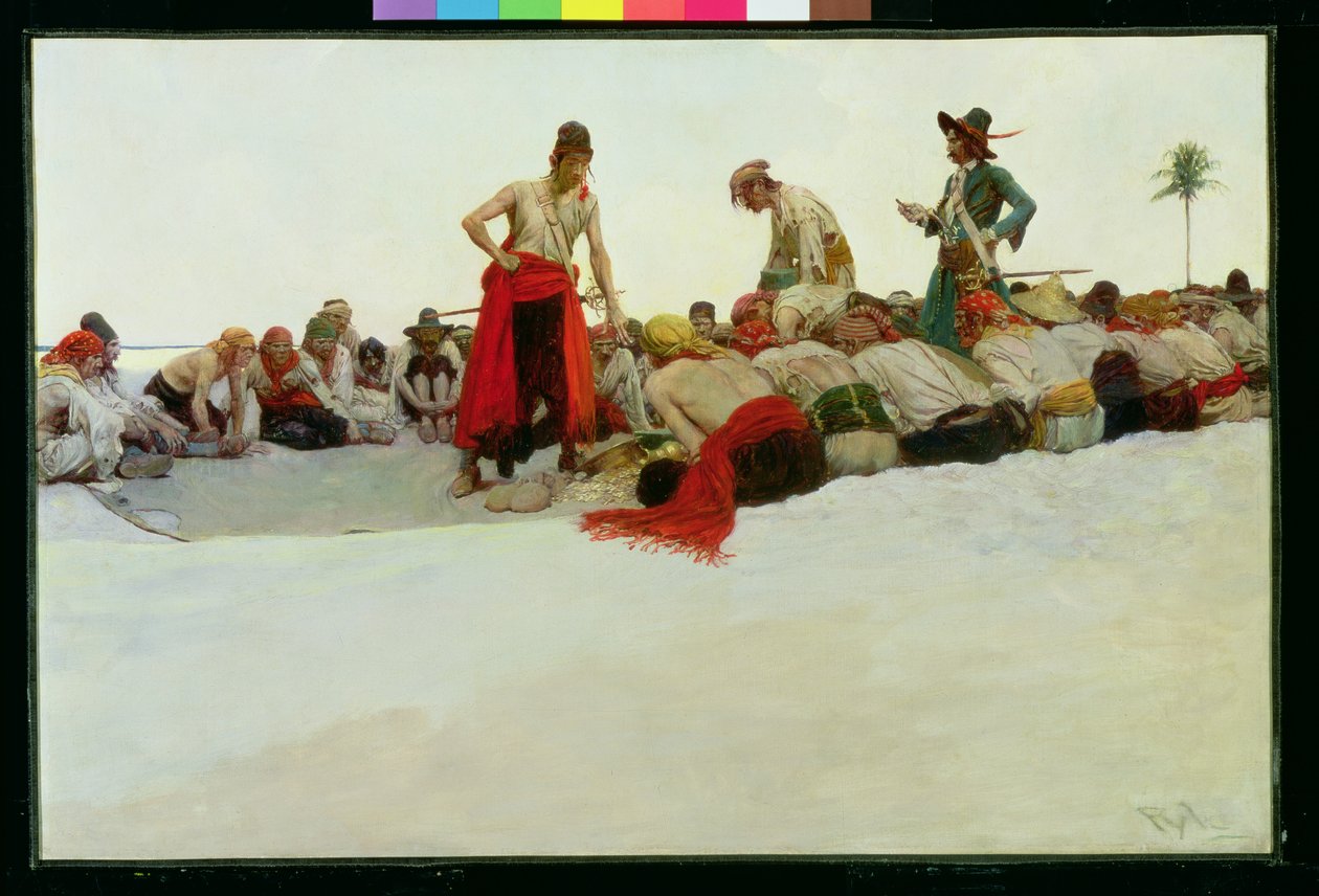Així que el tresor es va dividir, de "The Fate of Treasure Town" de Howard Pyle, publicat a Harper