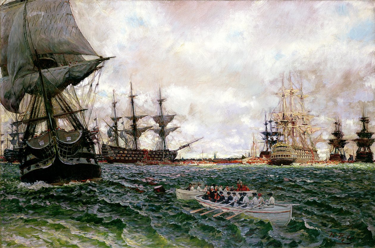 Charlestonin evakuointi Henry Cabot Lodgen (1850-1924) teoksesta The Story of the Revolution, julkaistu Scribner