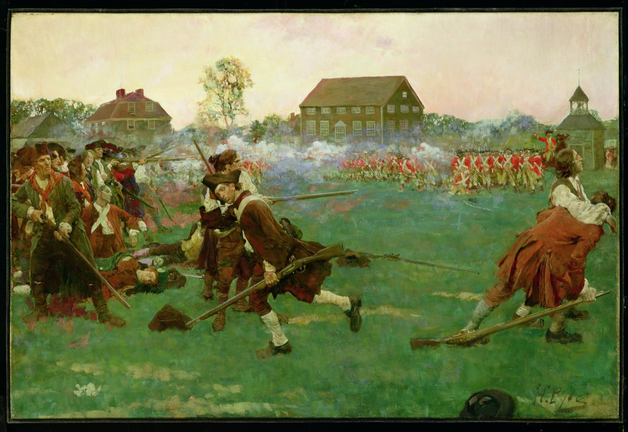 The Fight Lexington Commonissa, 19. huhtikuuta tekijältä Howard Pyle
