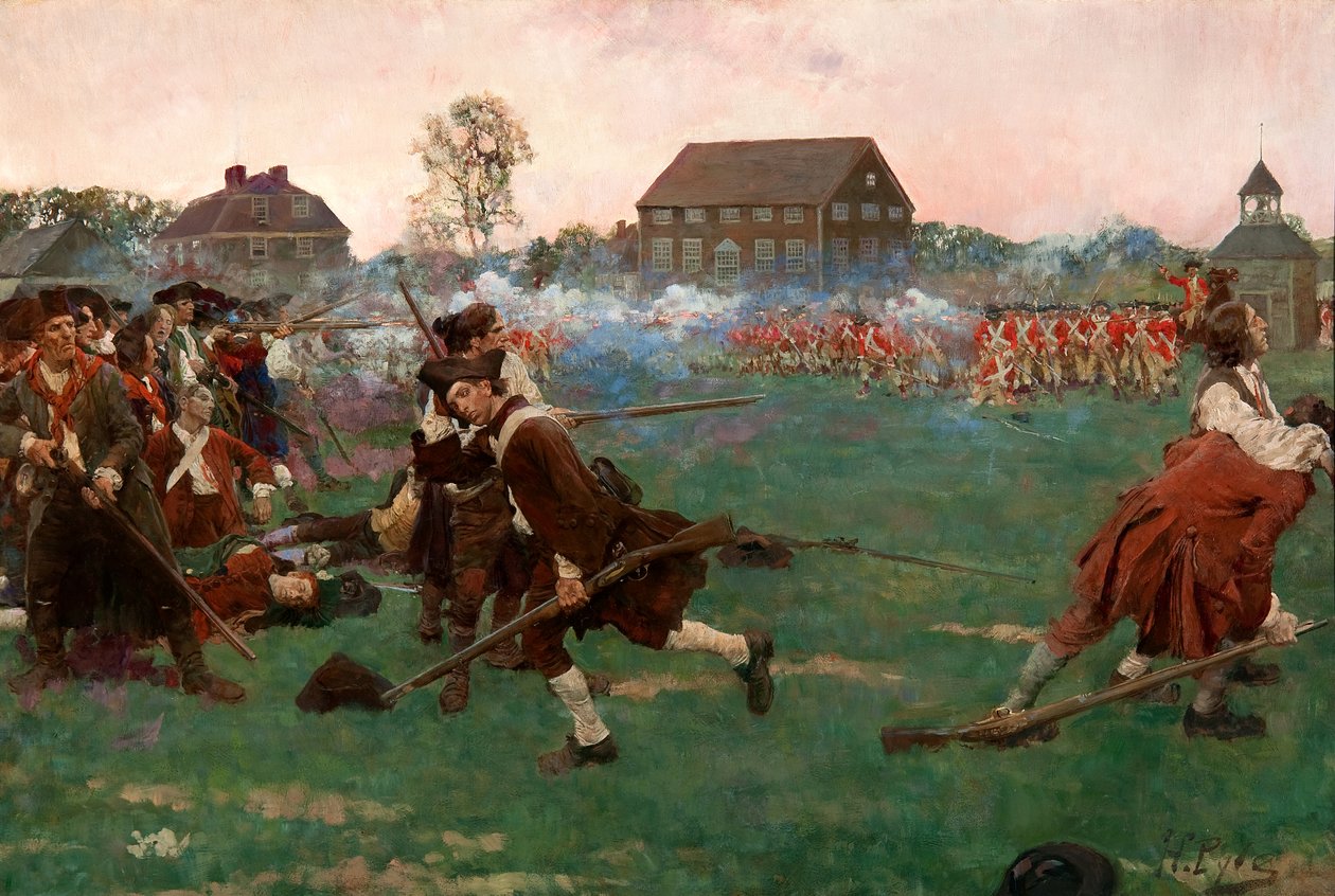 Taistelu Lexington Commonissa, 19. huhtikuuta tekijältä Howard Pyle