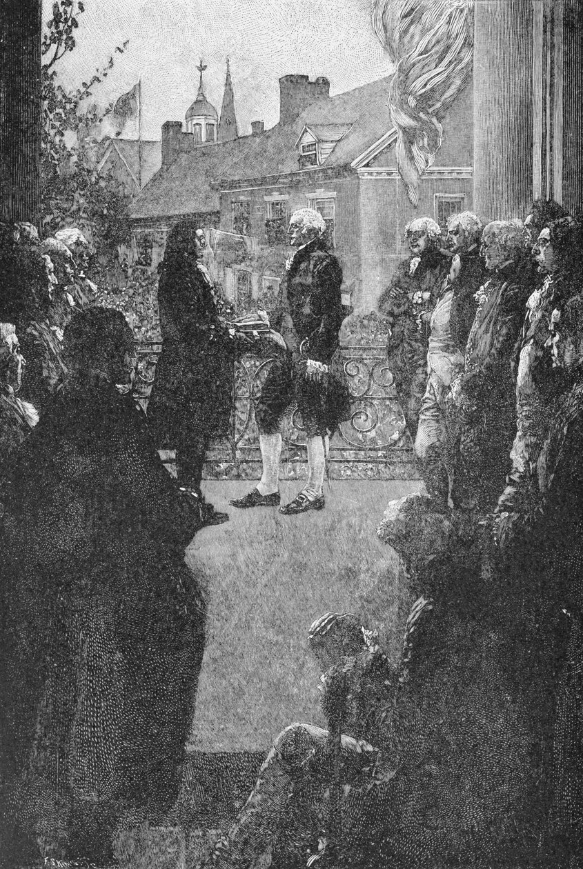 The Inauguration, kaiverrettu Francis Scott King, kuvitus "Washington