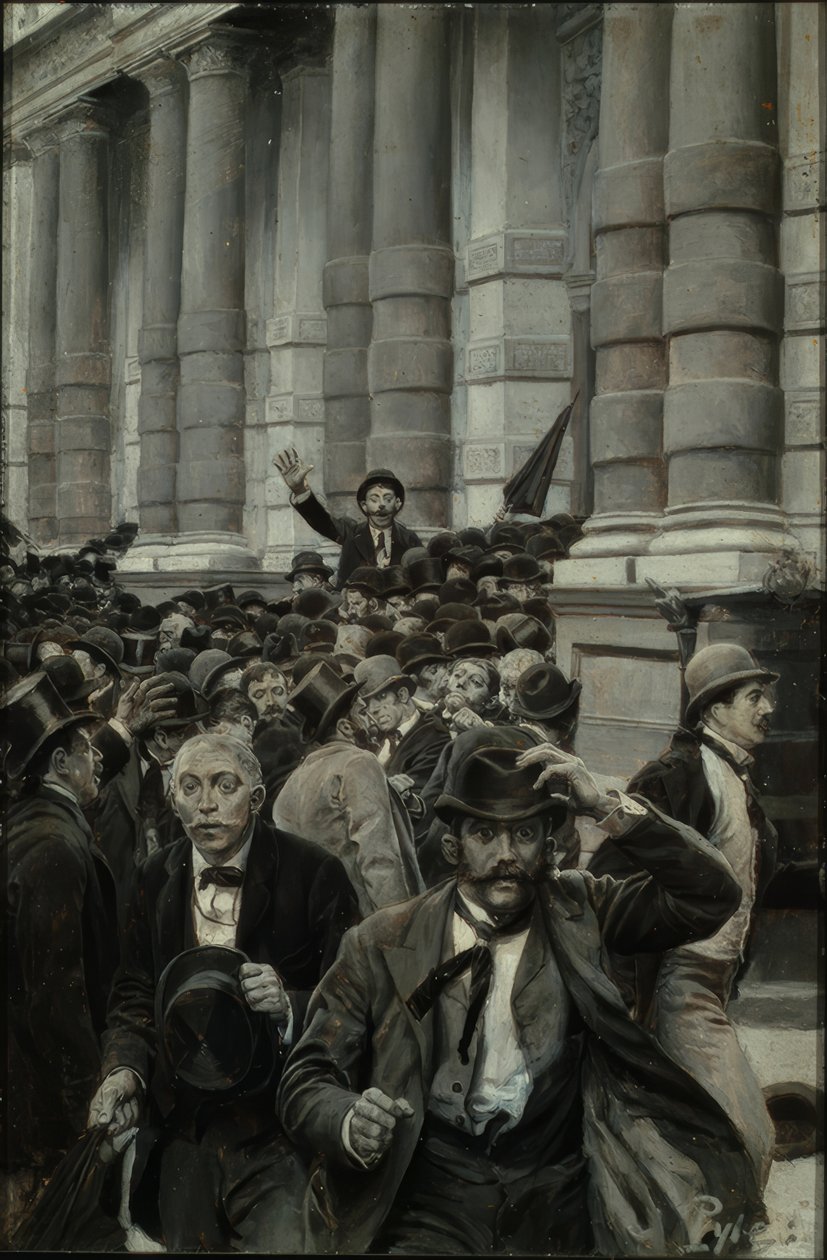 Ryntäys New Yorkin pörssistä 18. syyskuuta 1873 tekijältä Howard Pyle
