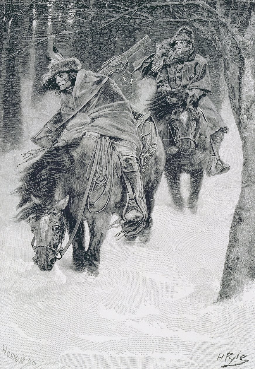 Traveling in Frontier Days, kuvitus Edmund Kirken teoksesta "The City of Cleveland", pubi. Harper