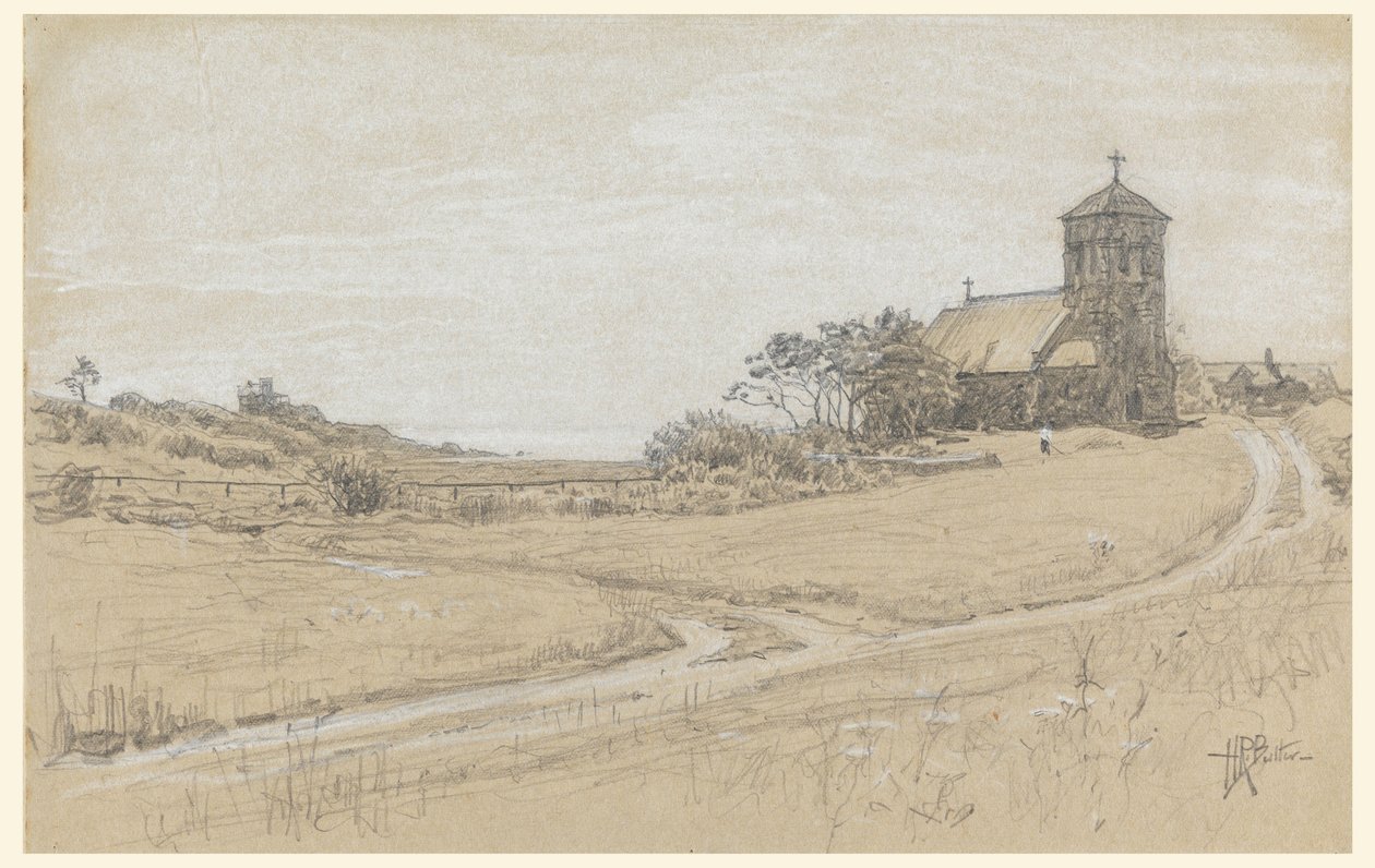 Piirustus, maisema, 1880-90 tekijältä Howard Russell Butler