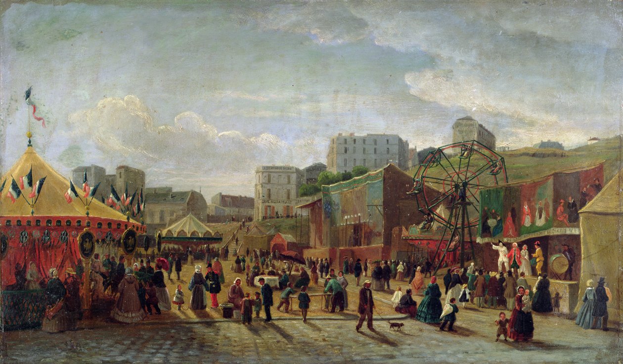 A Fair, Place Saint-Pierre, Montmartre vuonna 1861 tekijältä Hubert