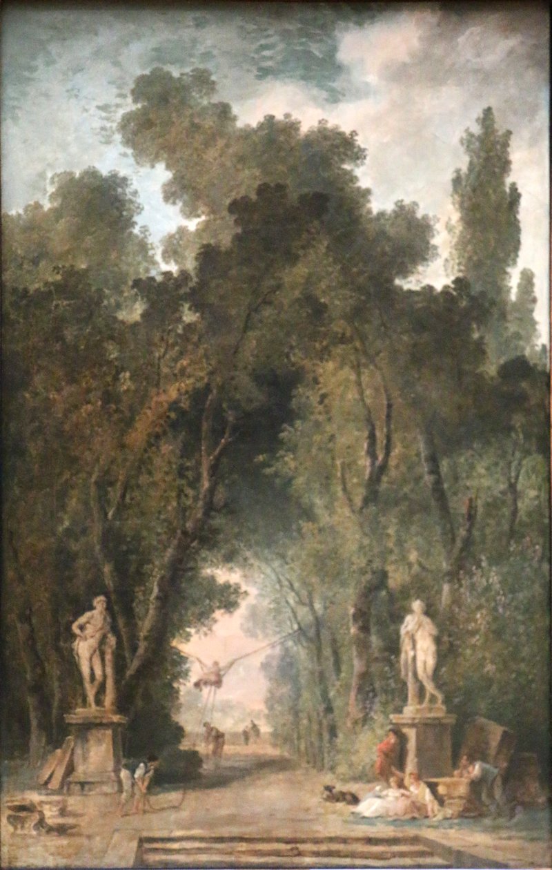 Allée dans un parc tekijältä Hubert Robert