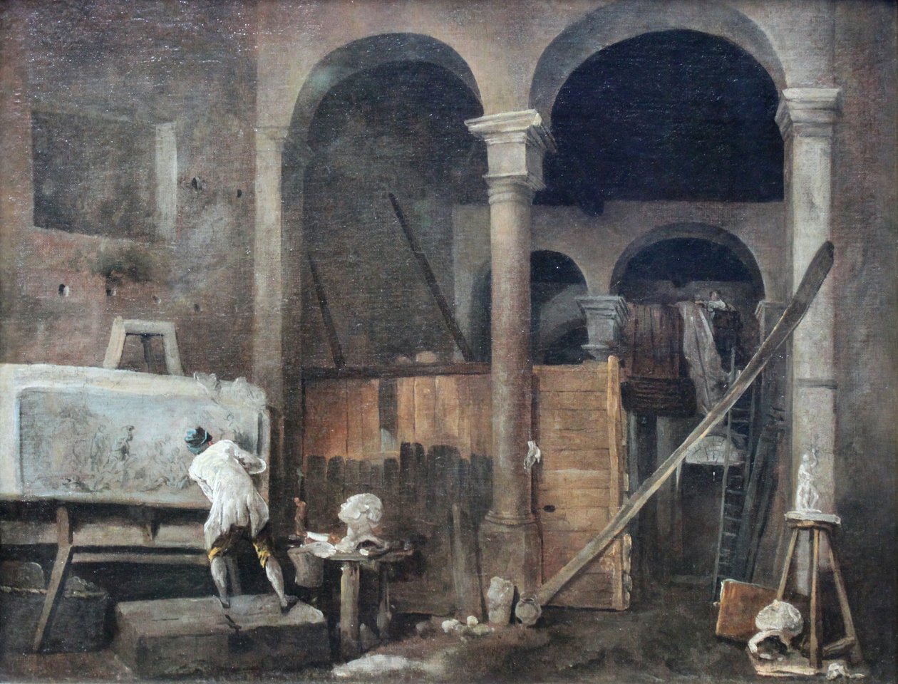 Das Atelier des Künstlers tekijältä Hubert Robert