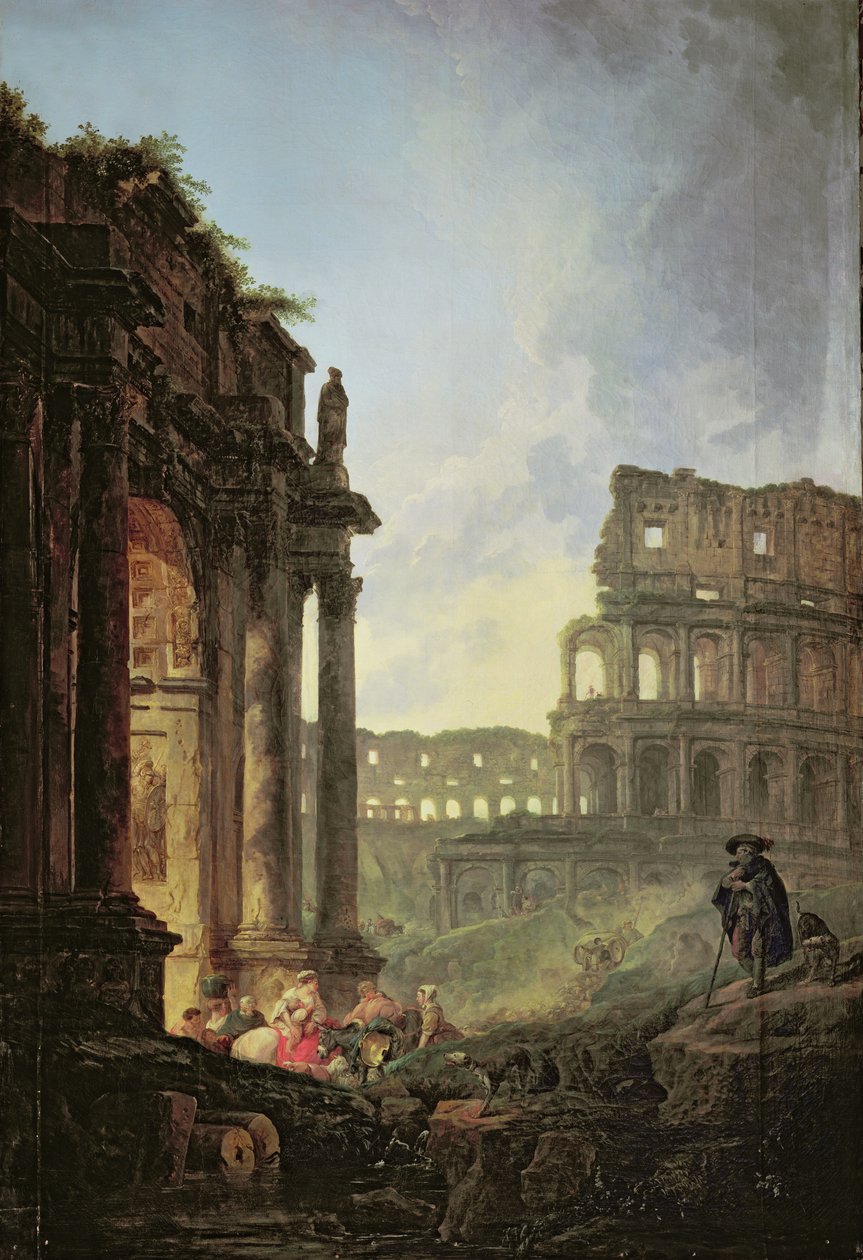 Italialainen maisema tekijältä Hubert Robert