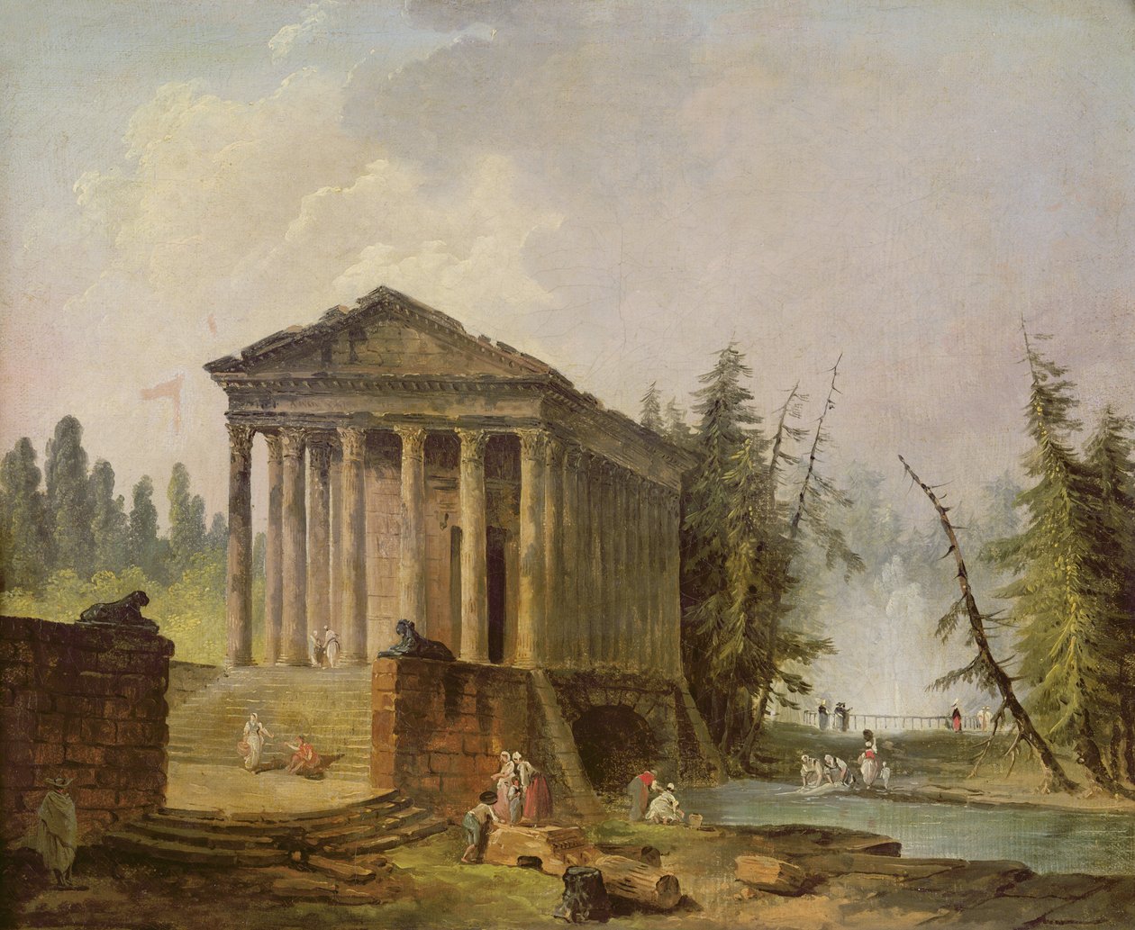 Muinainen temppeli tekijältä Hubert Robert