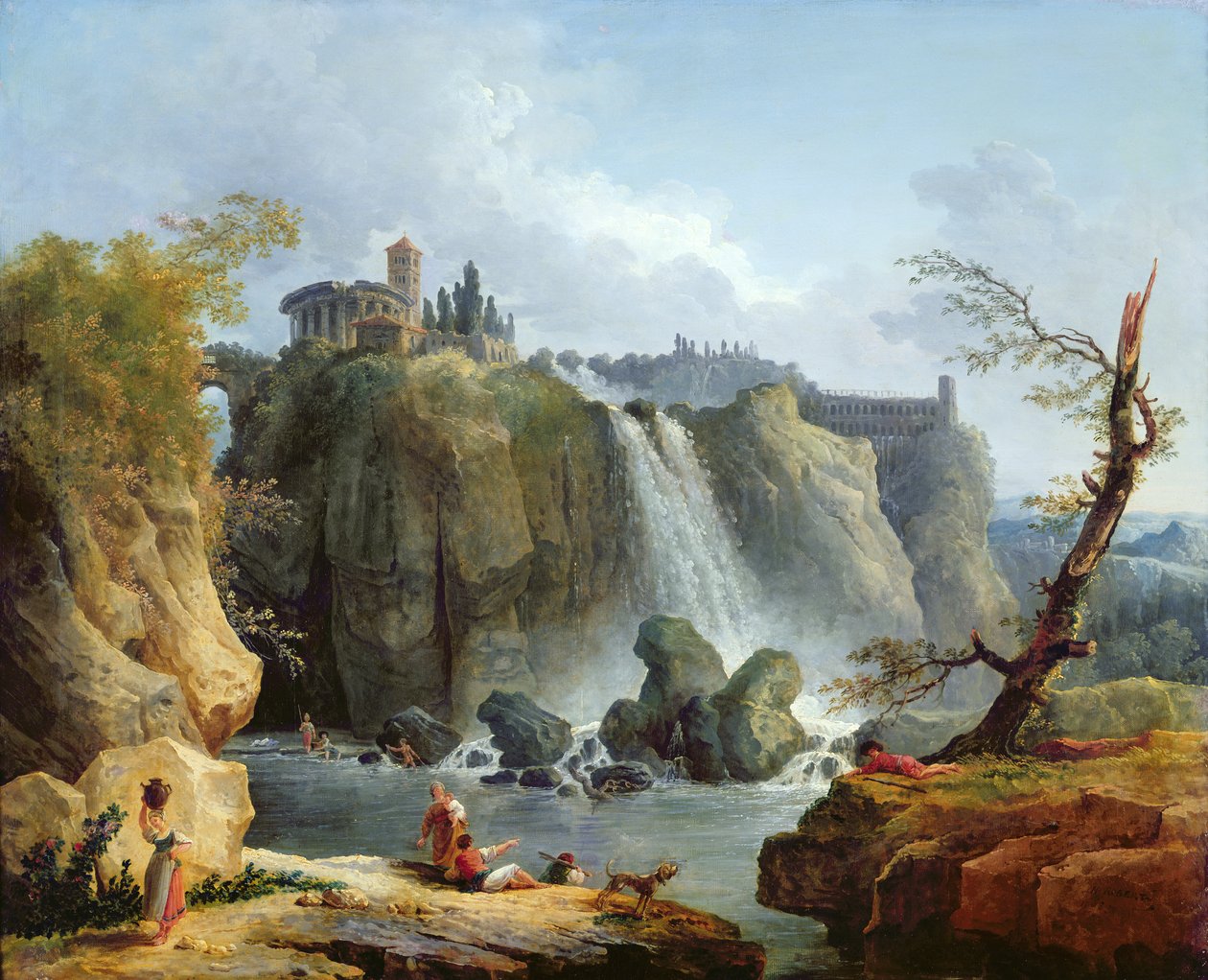 Tivolin putoukset, 1768 tekijältä Hubert Robert