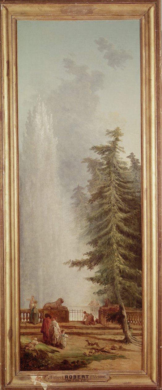 Näkymä puistoon, 1783 tekijältä Hubert Robert