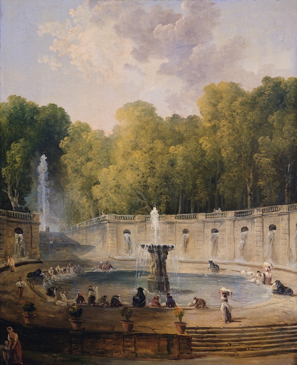 Pesijanaiset puistossa tekijältä Hubert Robert