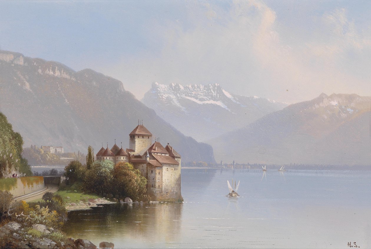 Blick auf Schloss Chillon am Genfer See tekijältä Hubert Sattler