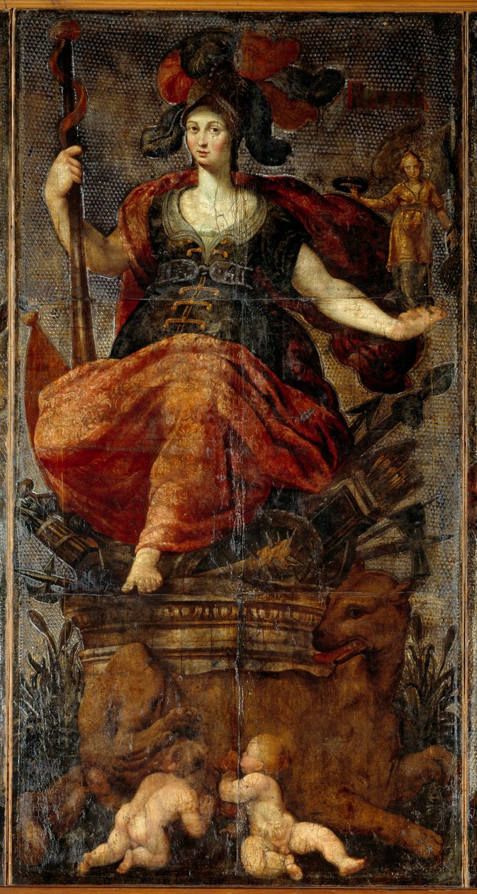 Seitsemän nahan kuvakudos tekijältä Hubert (after) Goltzius