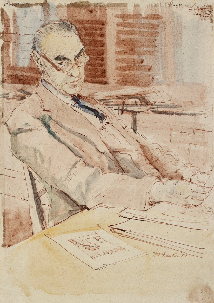 Sir Karl Theodore Parkerin muotokuva, CBE, 1952 tekijältä Hubert Andrew Freeth