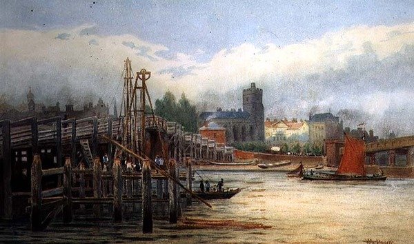 Vanha Putney Bridge tekijältä Hubert James Medlycott