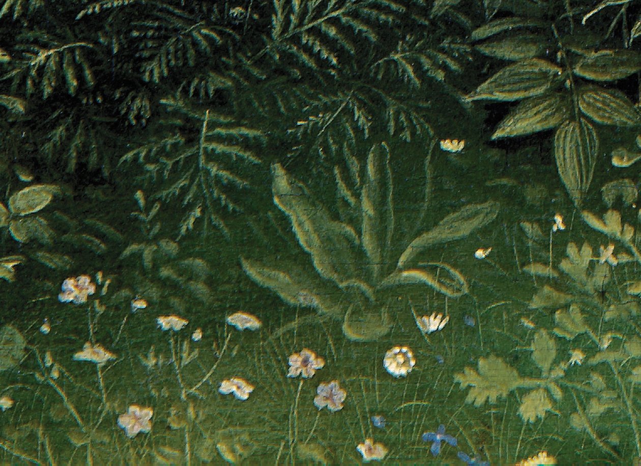 Yksityiskohta Mystisen Karitsan palvonnasta Gentin alttaritaulun keskipaneelista (öljy paneelille) tekijältä Hubert & Jan van (1390 1441) Eyck