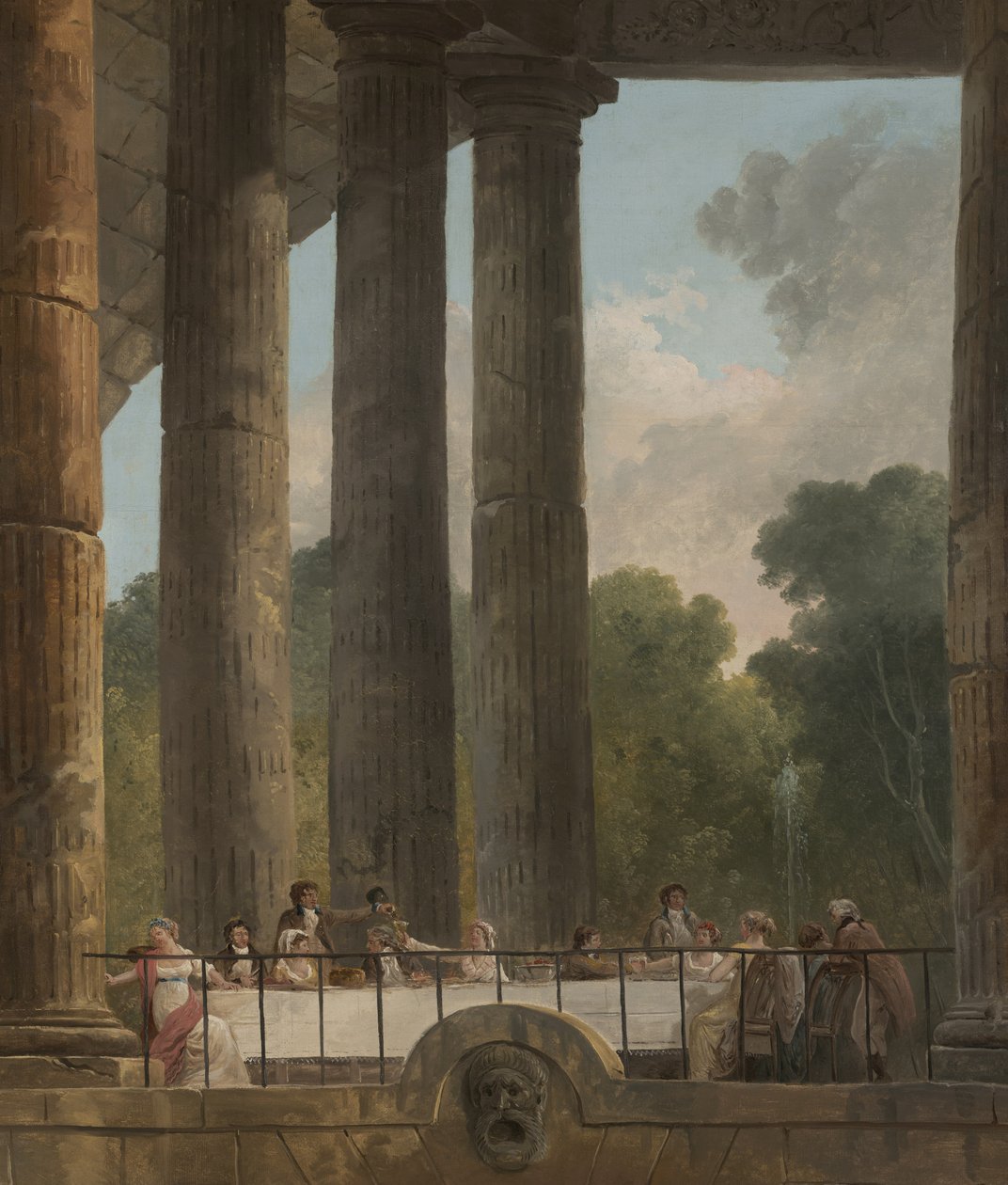 Juhla temppelin raunioilla, 1795 tekijältä Hubert Robert