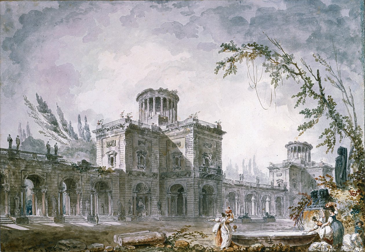 Arkkitehtoninen fantasia, 1760 tekijältä Hubert Robert