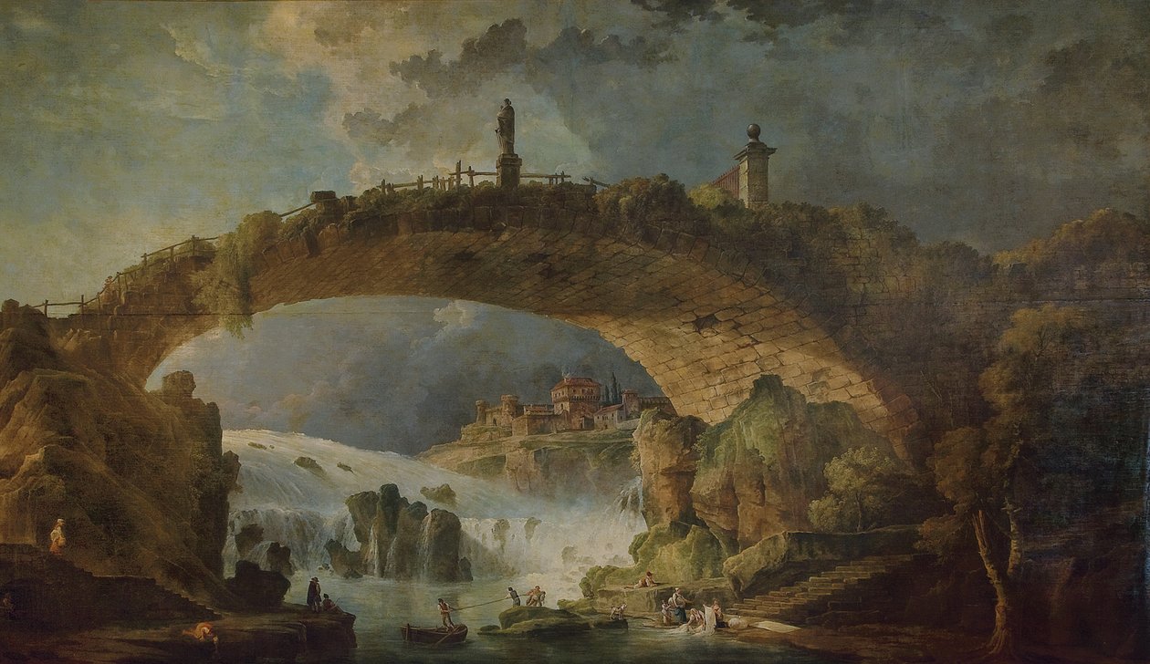 Silta putousten yli tekijältä Hubert Robert