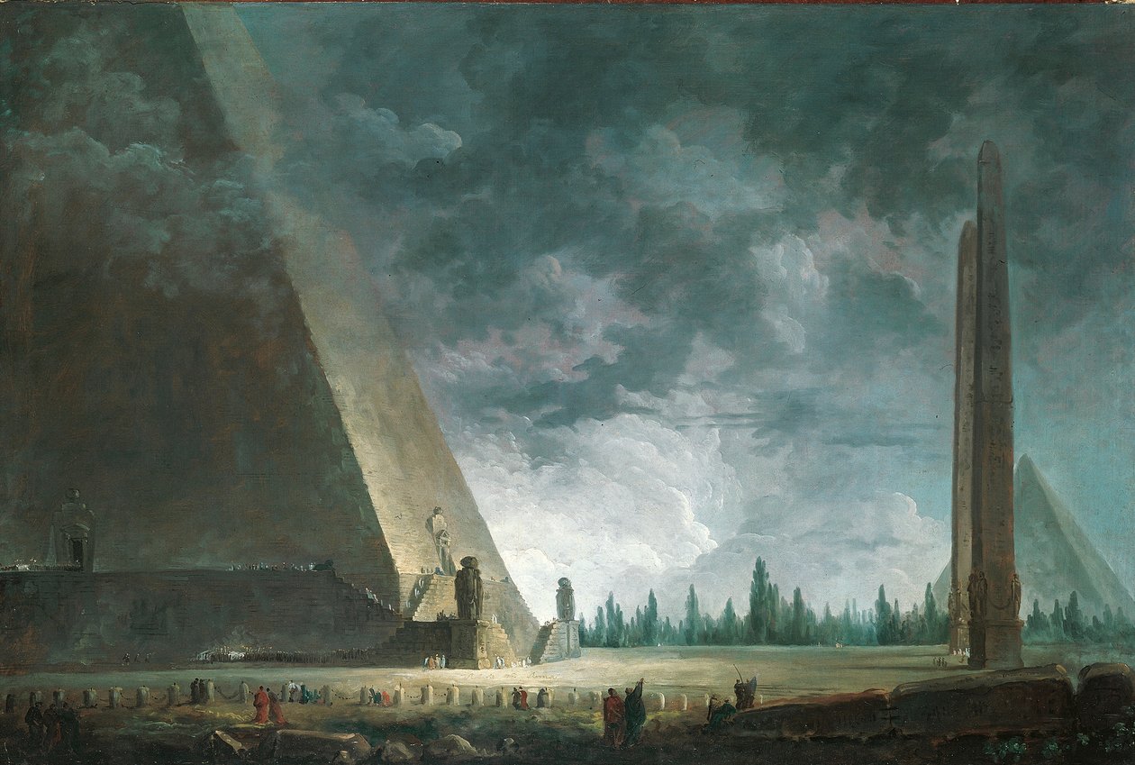 Egyptiläinen fantasia, 1760 tekijältä Hubert Robert