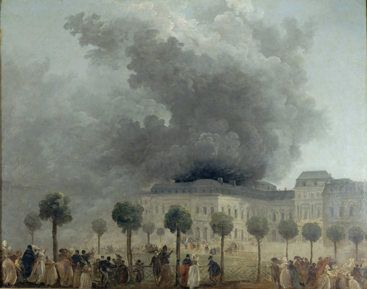Palo Palais-Royal-oopperatalossa, 8. kesäkuuta 1781, noin 1781. tekijältä Hubert Robert