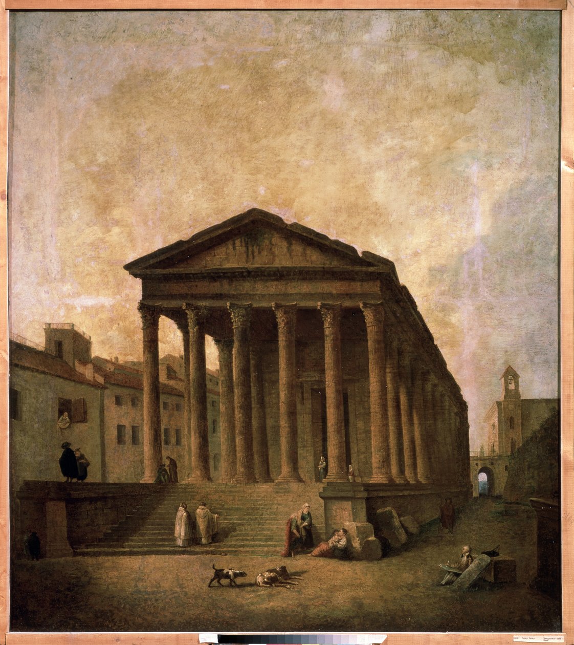 Aukion talo, Nimes, n.1780 tekijältä Hubert Robert
