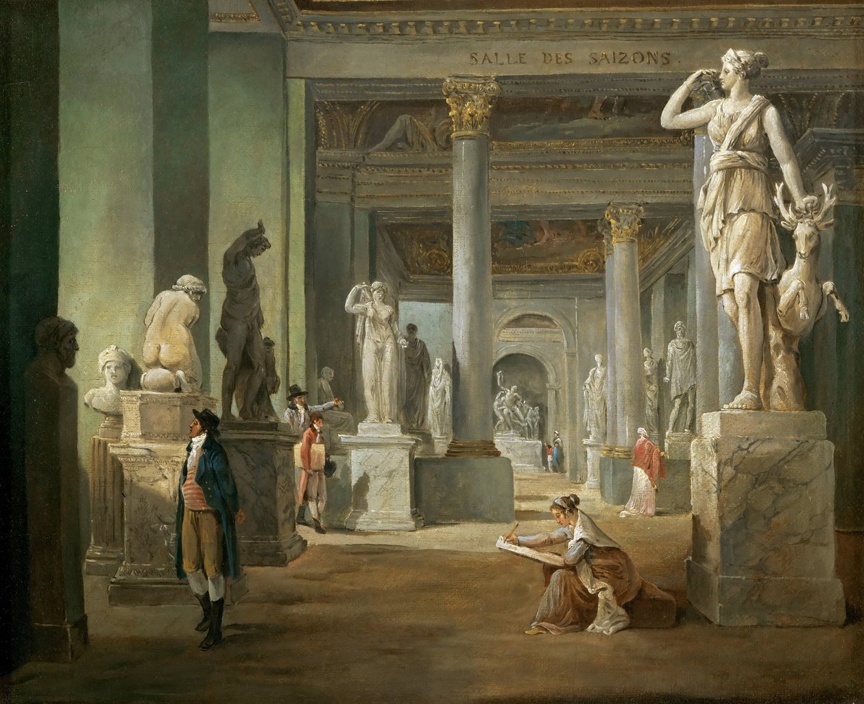 Salle des Saisons Louvressa tekijältä Hubert Robert