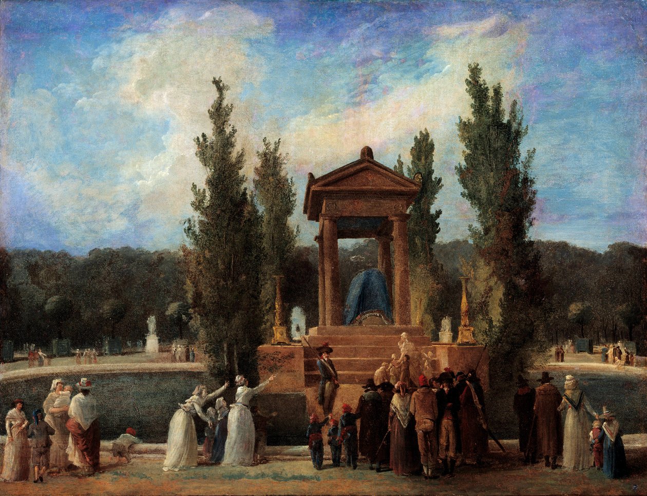 Monumentti, joka on nostettu Tuileries