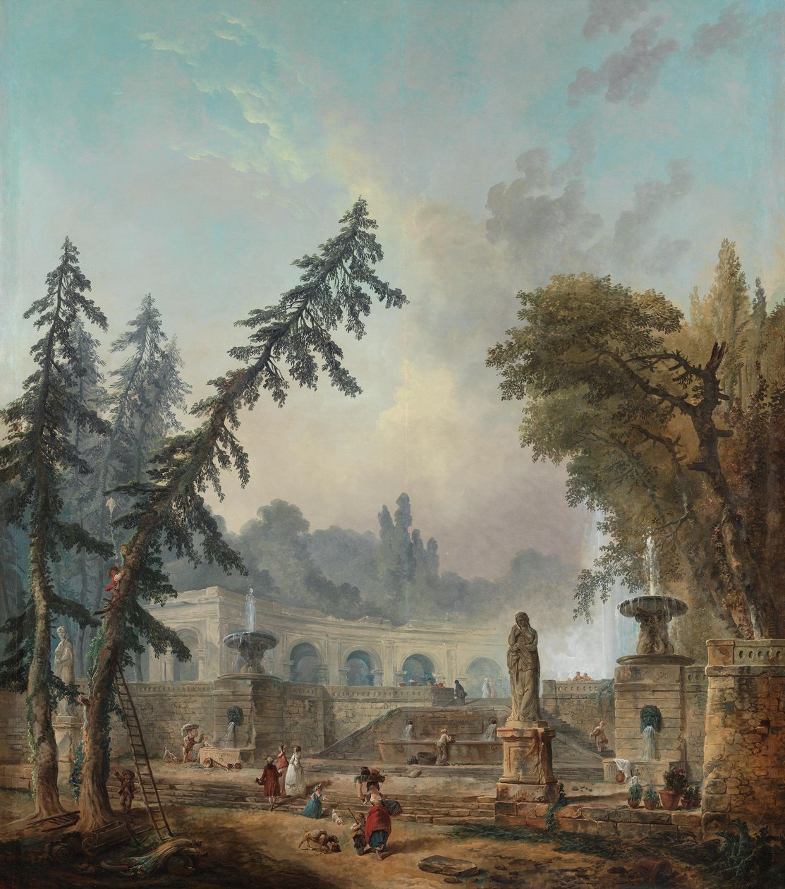 Puistomaisema tekijältä Hubert Robert