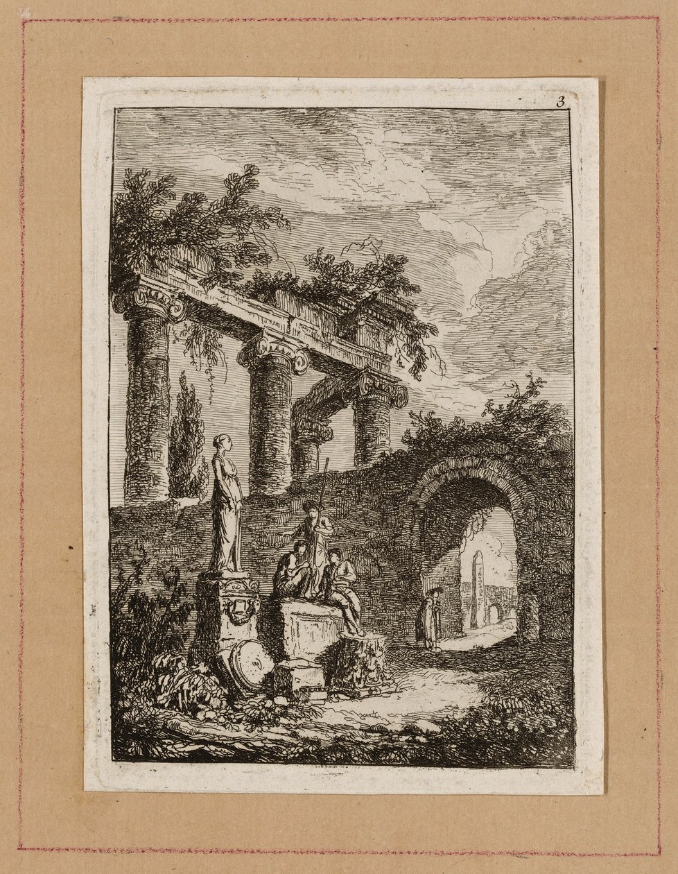 Kolmas levy iltaisilta Roomassa tekijältä Hubert Robert