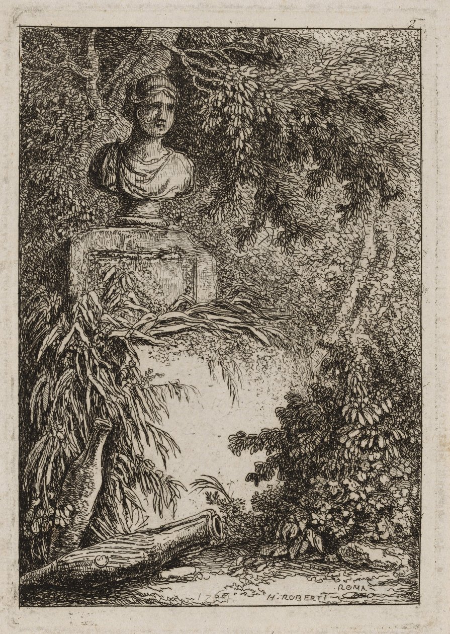 Lauta kaksi iltaisilta Roomassa, 1763-64 tekijältä Hubert Robert
