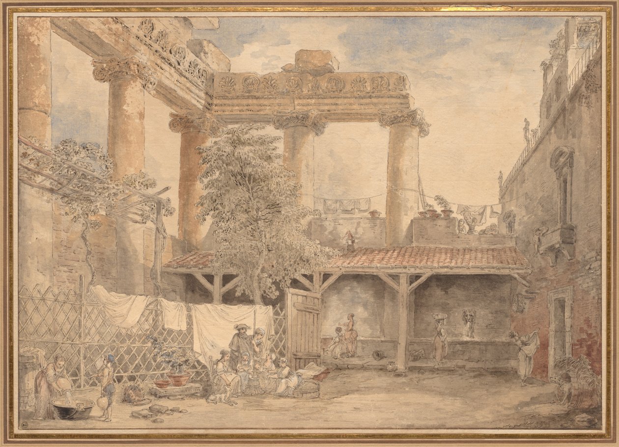 Rooman rauniot, Villa Pamphili tekijältä Hubert Robert