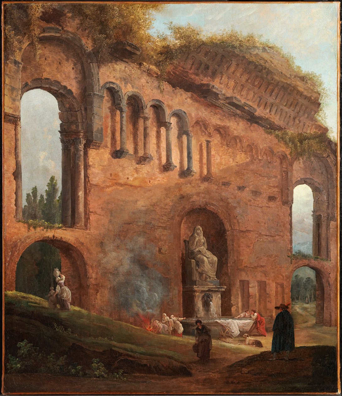 Roomalaiset rauniot ja pesijättäret tekijältä Hubert Robert