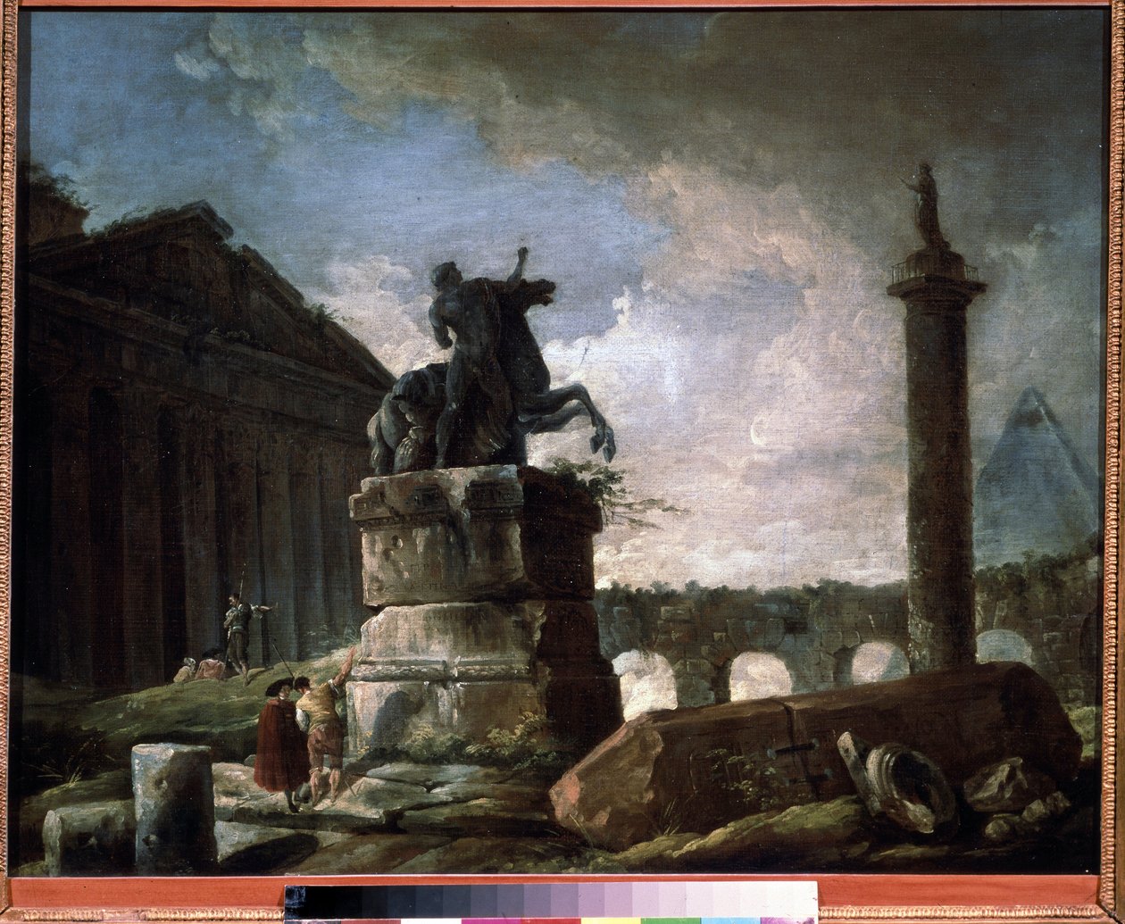 Rauniot. Hubert Robertin (1733-1808) maalaus, öljy kankaalle, ranskalaista taidetta. Valtion A. Pushkinin kuvataidemuseo, Moskova. tekijältä Hubert Robert