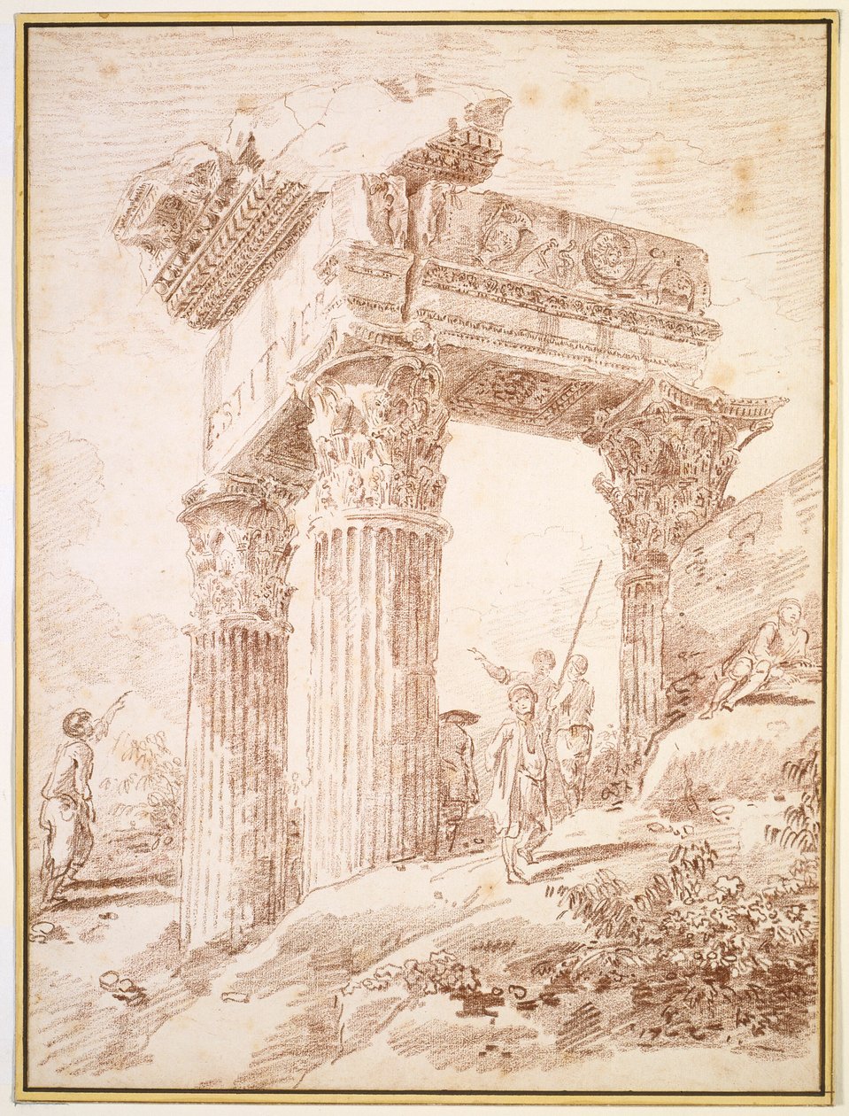 Vespasianuksen temppeli tekijältä Hubert Robert