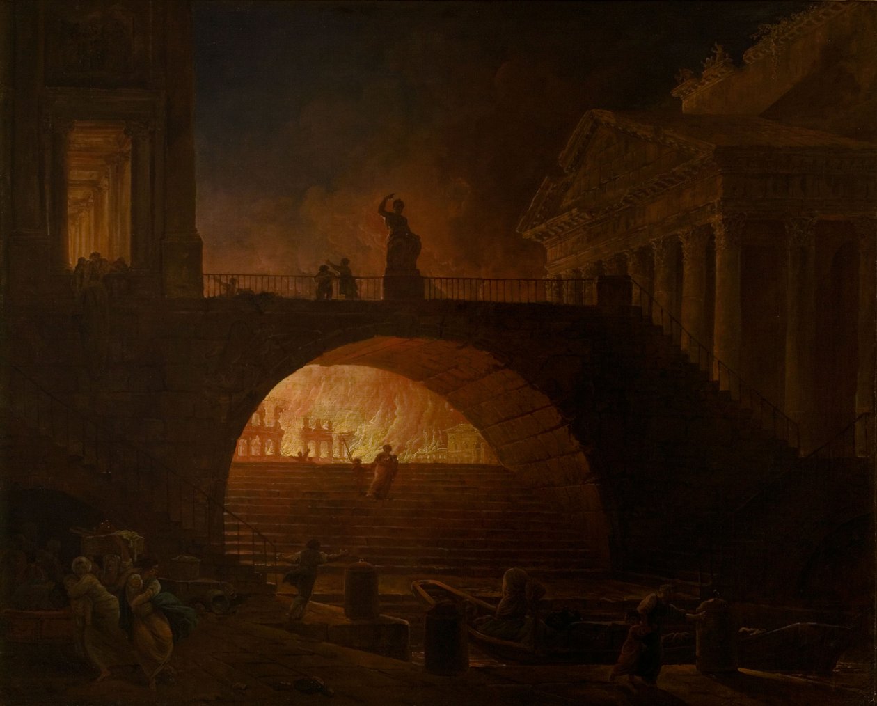 Rooman palaminen tekijältä Hubert Robert
