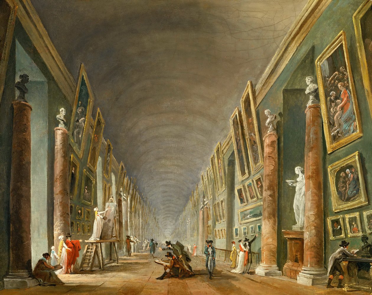 Louvren suuri galleria tekijältä Hubert Robert