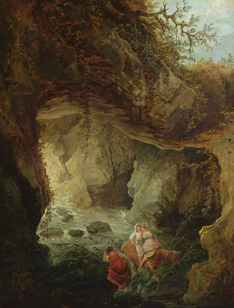 Luola, 1772 tekijältä Hubert Robert