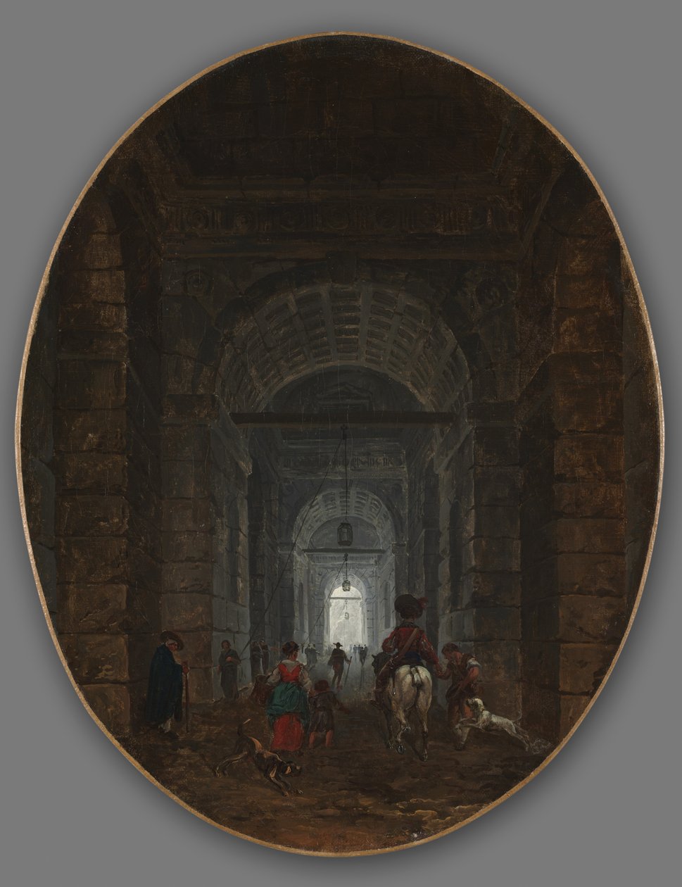 Posillipon luola, noin 1769 tekijältä Hubert Robert