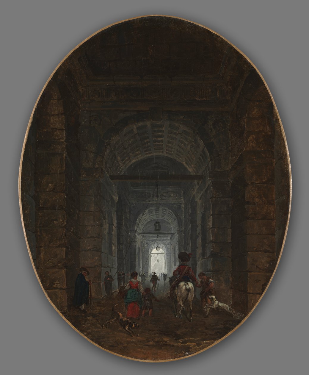 Posillipon luola, n. 1769. tekijältä Hubert Robert