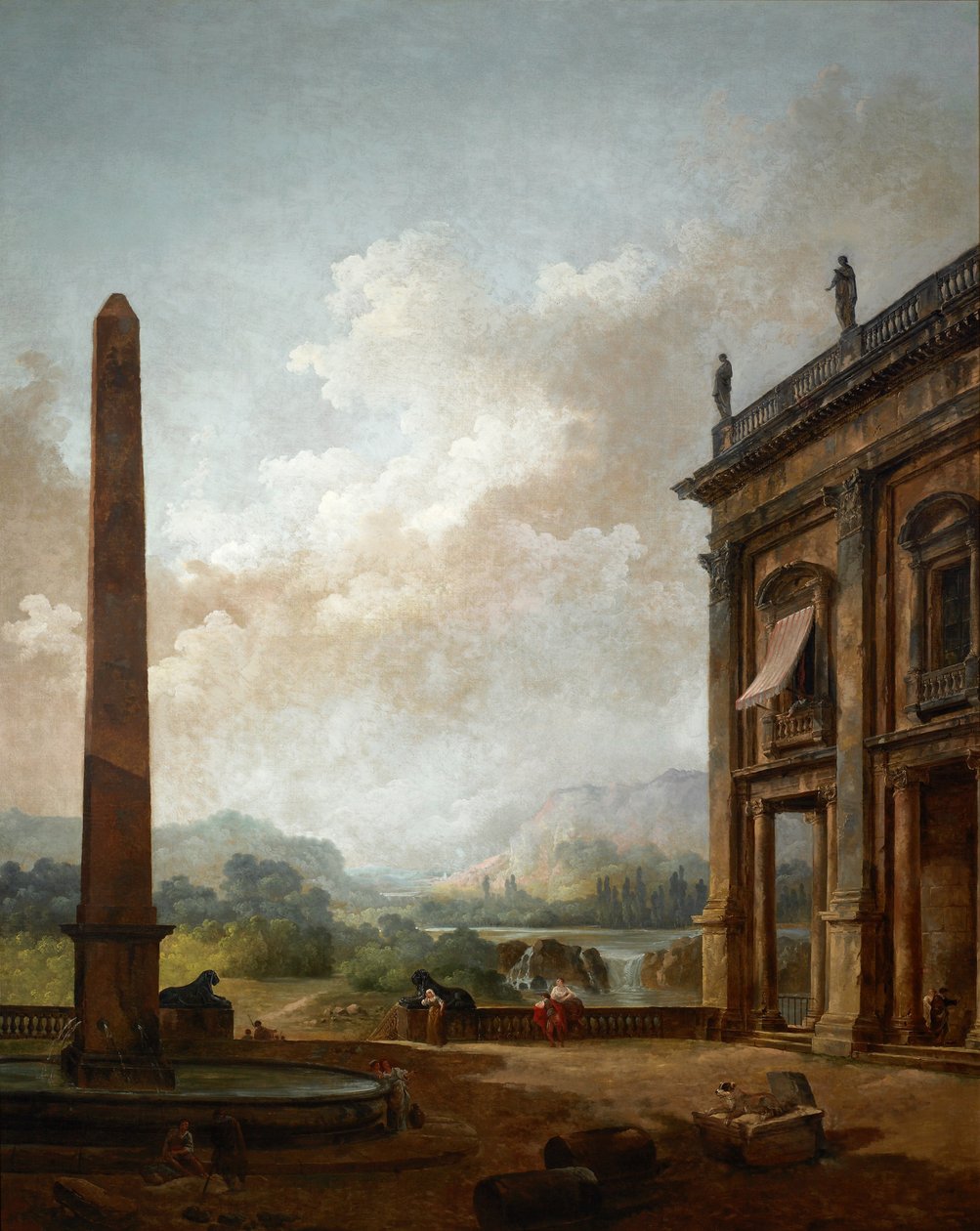 Obeliski tekijältä Hubert Robert
