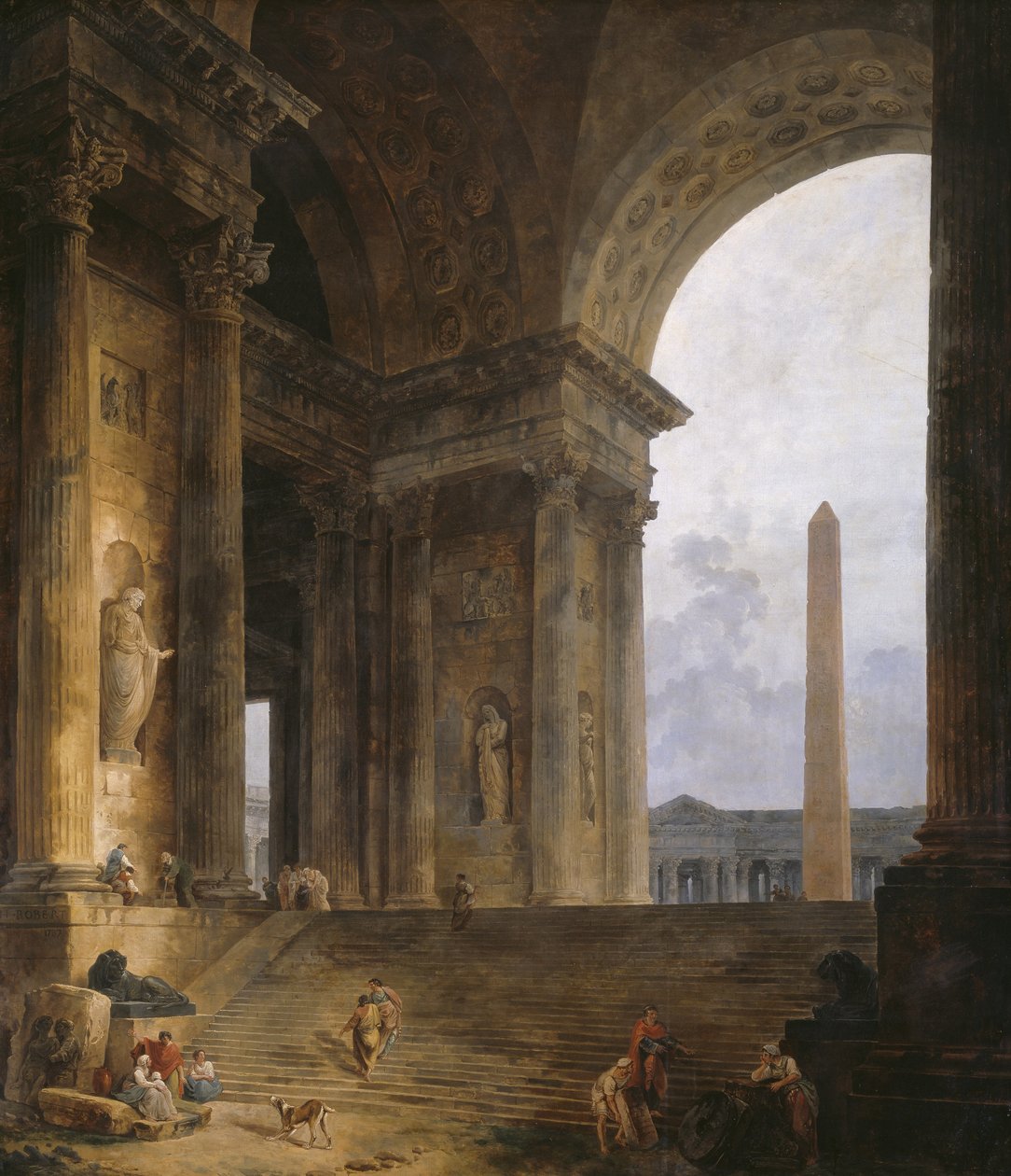 Obeliski, 1787-88 tekijältä Hubert Robert