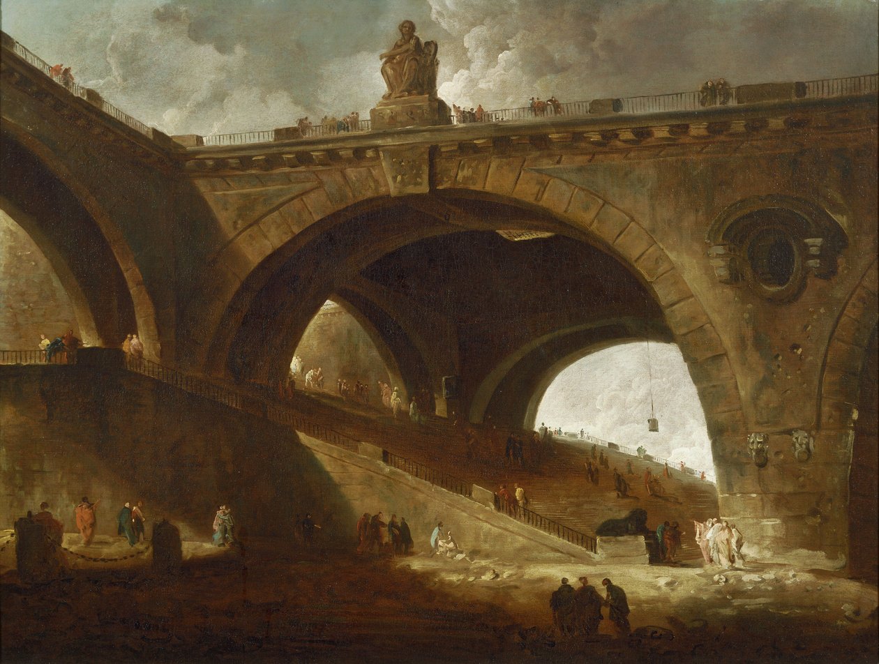 Vanha silta tekijältä Hubert Robert