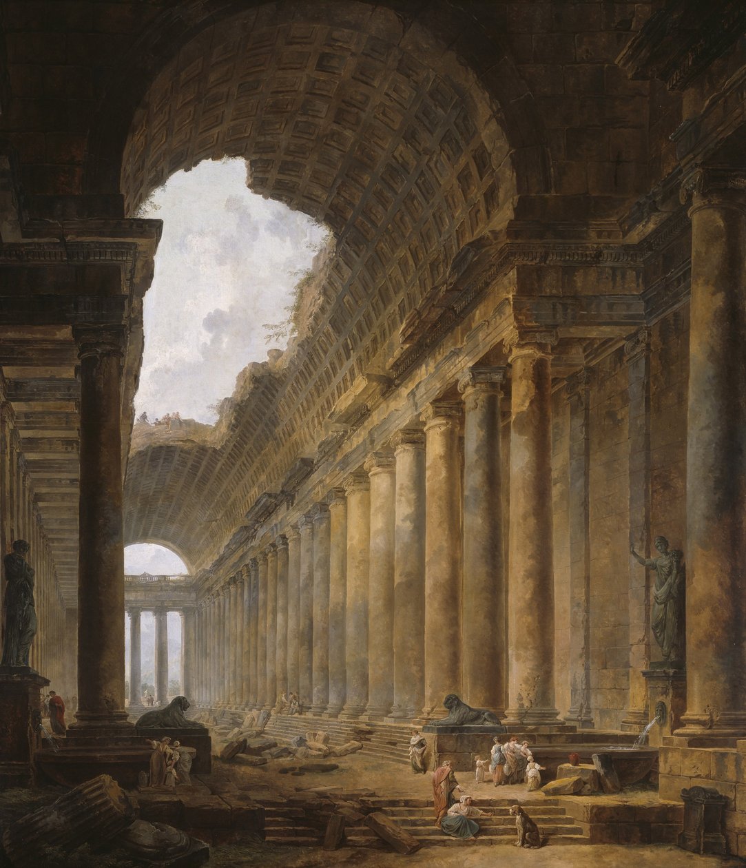Vanha temppeli, 1787-88 tekijältä Hubert Robert