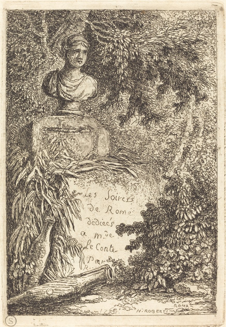Muotokuva rintakuva tekijältä Hubert Robert