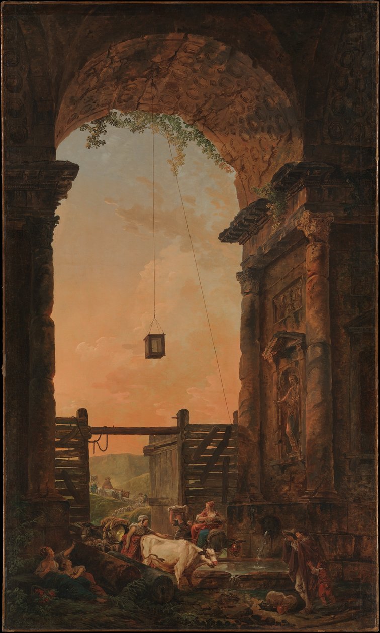 Karjan paluu tekijältä Hubert Robert