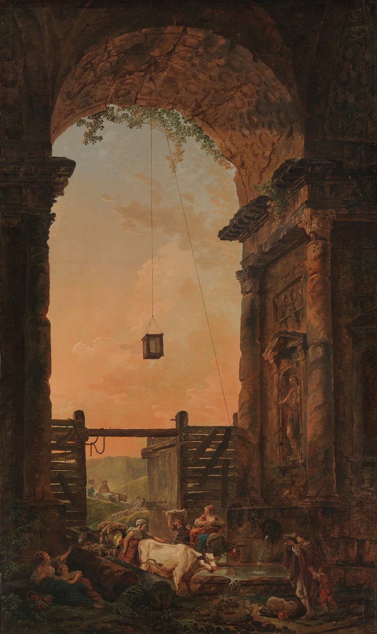 Karjan paluu, n. 1773-75. tekijältä Hubert Robert