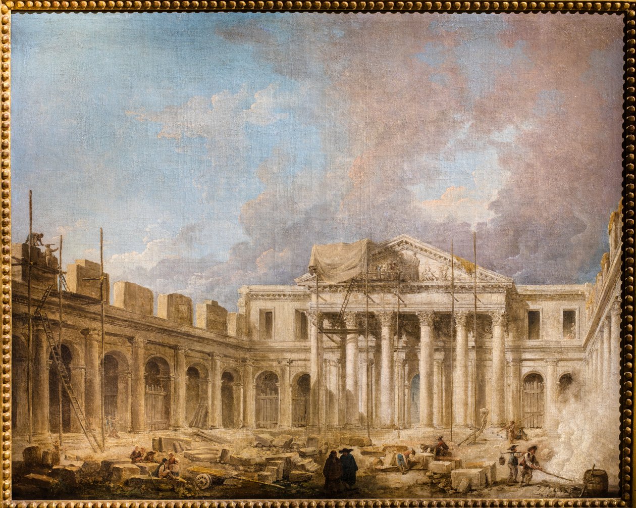Rakenteilla oleva kirurgian koulu tekijältä Hubert Robert