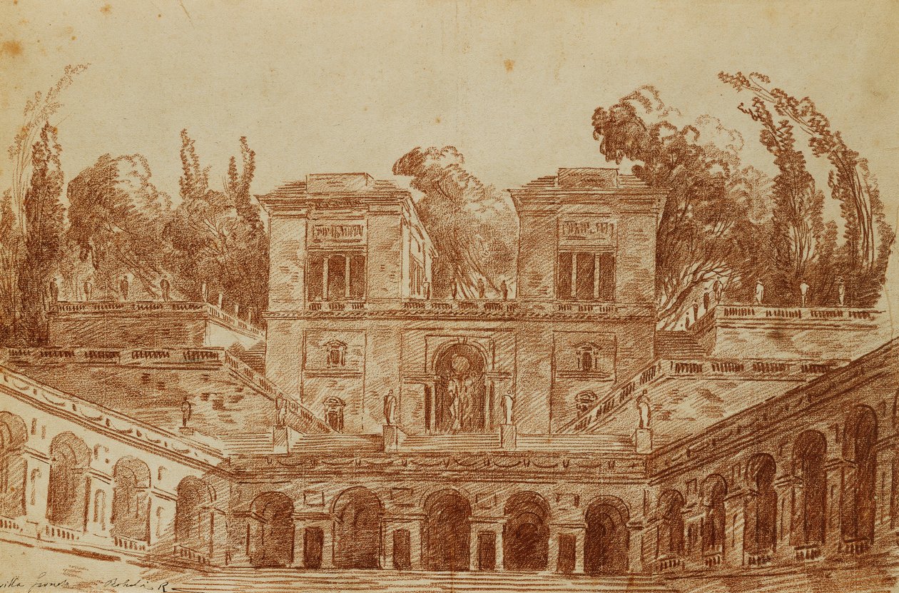 Villa Farnese, Rooma, tekijältä Hubert Robert